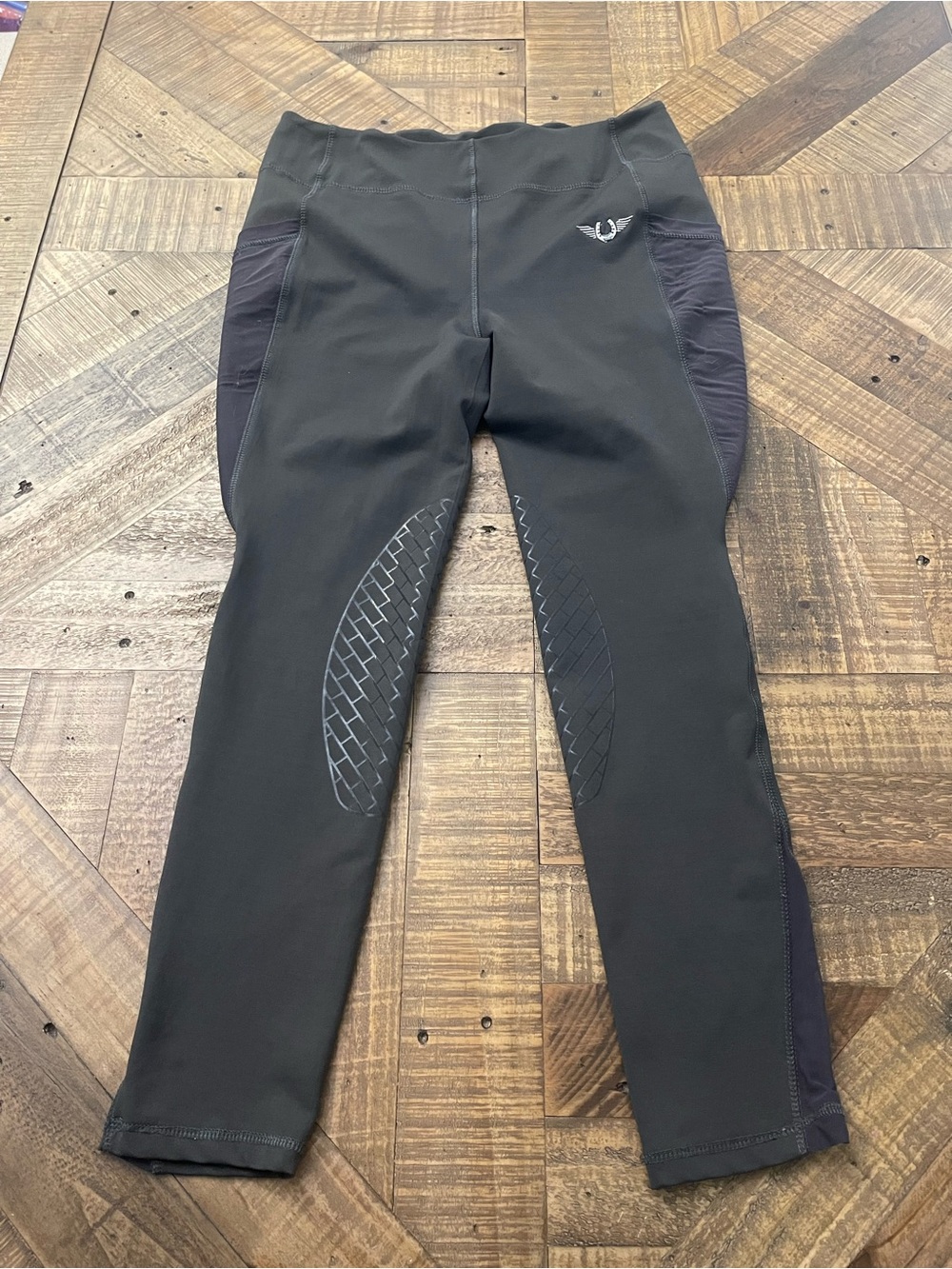TuffRider Ladies Ventilated Patch Schooling Riding Tights
